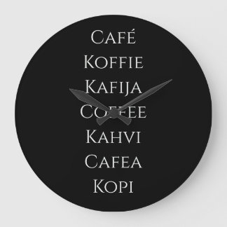 Global Coffee Large Clock