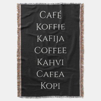 Global Coffee Throw Blanket