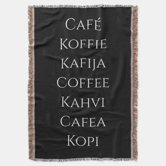 Global Coffee Throw Blanket (Front Vertical)