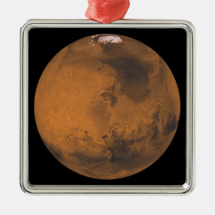 Global Colour View of Mars Metal Ornament