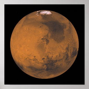 Global Colour View of Mars Poster