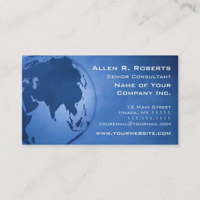 Global Commerce Asia Branch Office Corporate Business Card (Front)
