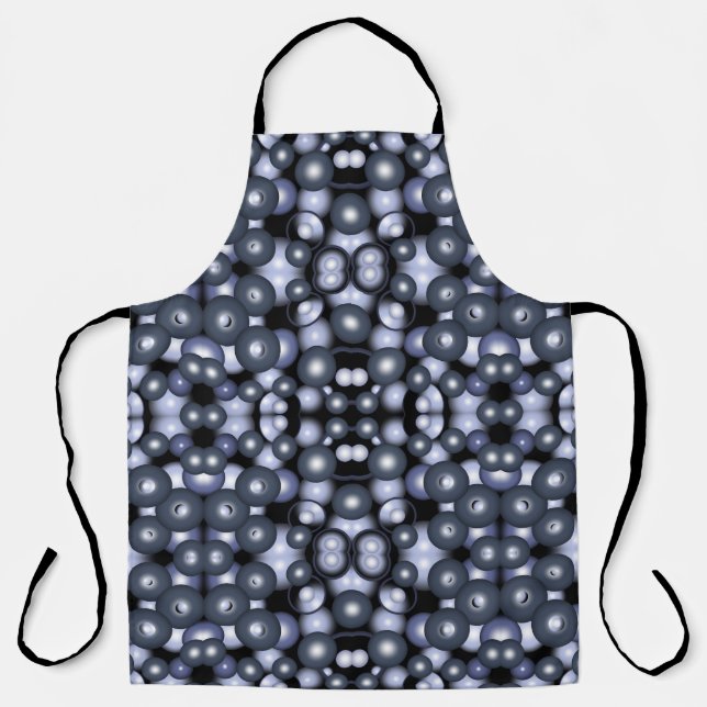 Global Concentric Circle Orbital Abstract Art Apron (Front)
