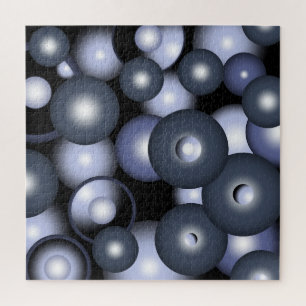 Global Concentric Circle Orbital Abstract Art  Jigsaw Puzzle