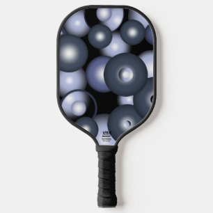 Global Concentric Circle Orbital Abstract Art  Pickleball Paddle