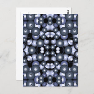 Global Concentric Circle Orbital Abstract Art  Postcard