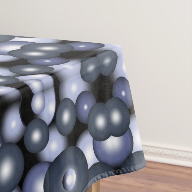 Global Concentric Circle Orbital Abstract Art Tablecloth (In Situ)