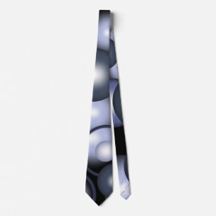 Global Concentric Circle Orbital Abstract Art Tie