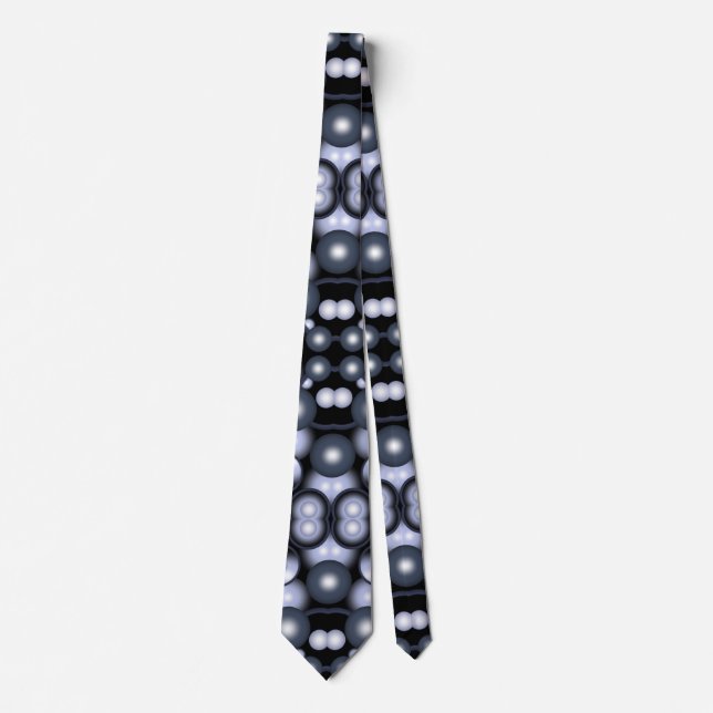 Global Concentric Circle Orbital Abstract Art Tie (Front)