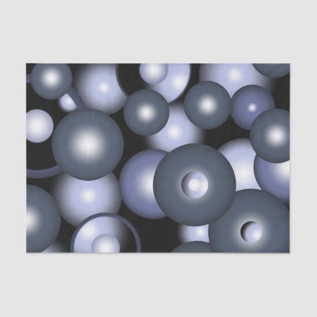 Global Concentric Circle Orbital Abstract Art  Tissue Paper (Front)