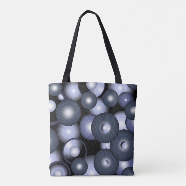Global Concentric Circle Orbital Abstract Art Tote Bag (Back)
