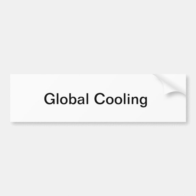 Global Cooling bumper sticker (Front)