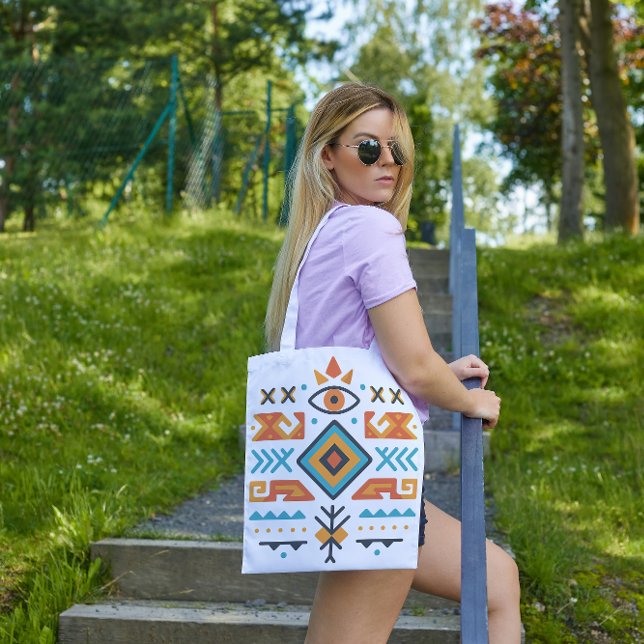 Global Ethnic Tribal Pattern Tote Bag (Creator Uploaded)