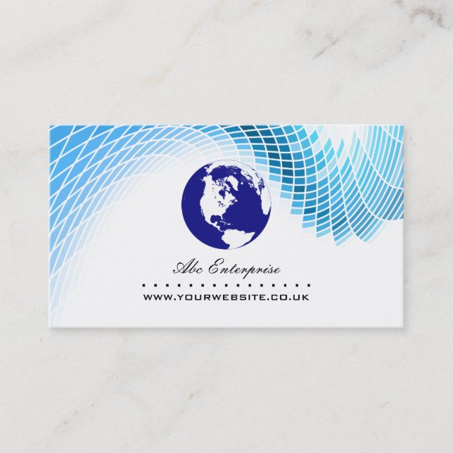 Global Executive Business Card (Blue Globe v2) (Front)