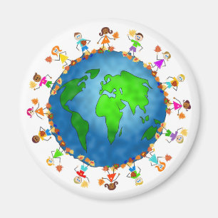 Global Fall Kids Magnet