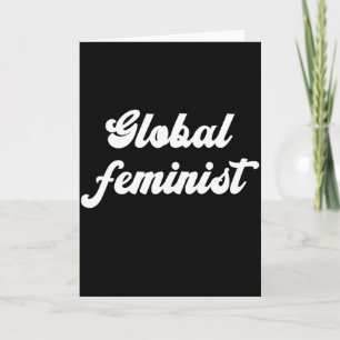 Global Feminist Equality Empowerment Vintage For W Card