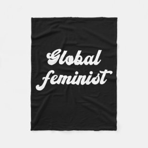 Global Feminist Equality Empowerment Vintage For W Fleece Blanket