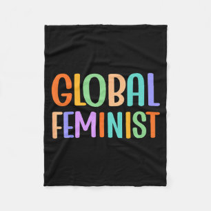 Global Feminist Equality Empowerment Worldwide Rig Fleece Blanket