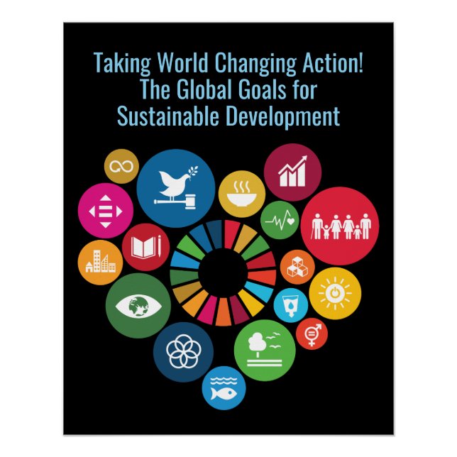Global Goals Poster Meaningful Personalised Gifts  (Front)
