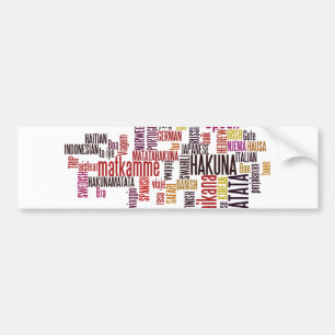 Global Groove: Hakuna Matata in Every Language Bumper Sticker