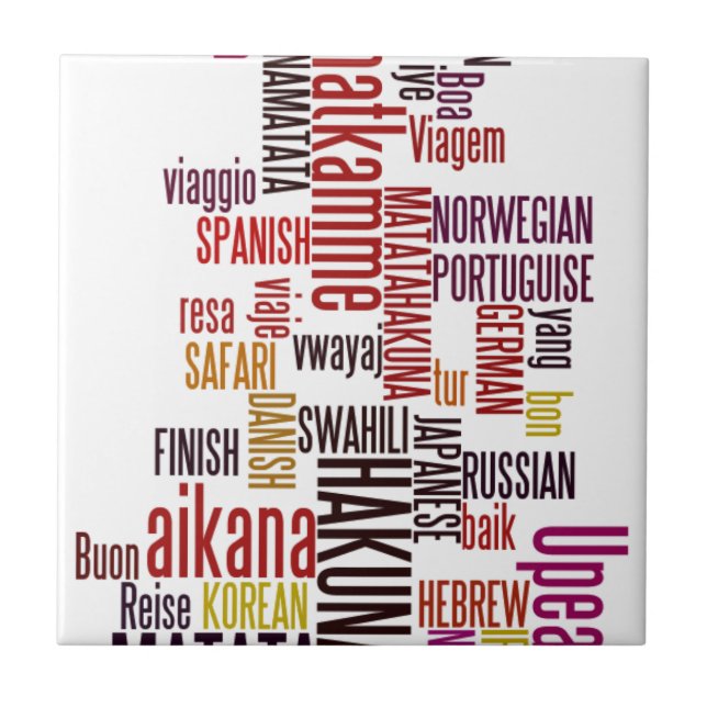 Global Groove: Hakuna Matata in Every Language Ceramic Tile (Front)