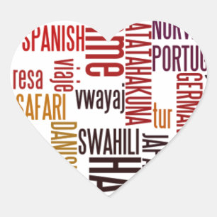 Global Groove: Hakuna Matata in Every Language Heart Sticker