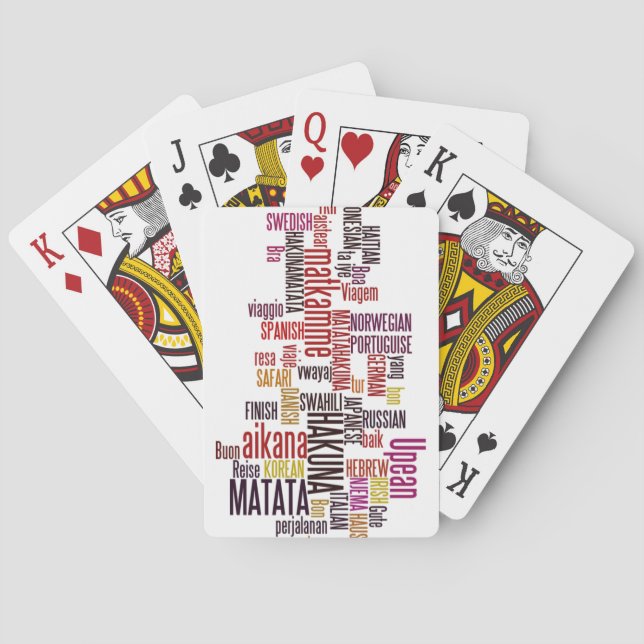 Global Groove: Hakuna Matata in Every Language Playing Cards (Back)