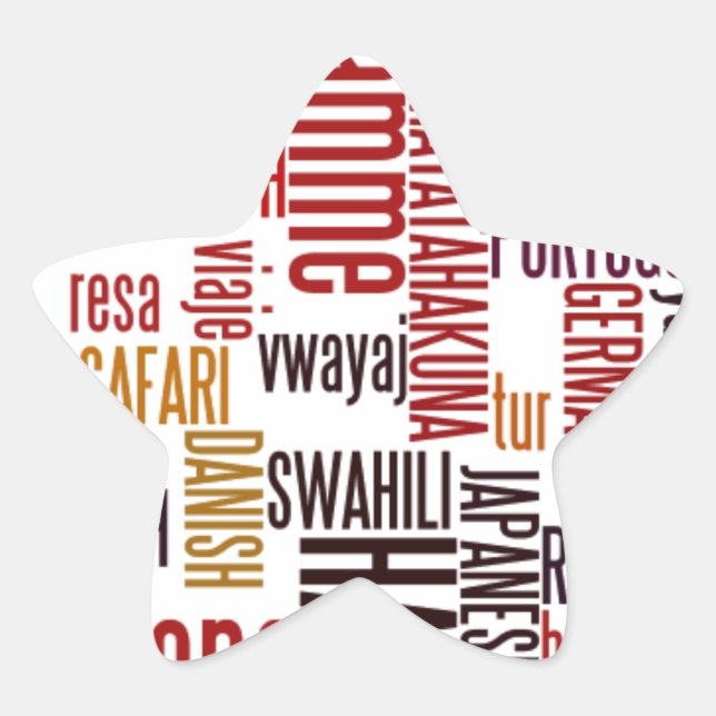 Global Groove: Hakuna Matata in Every Language Star Sticker (Front)