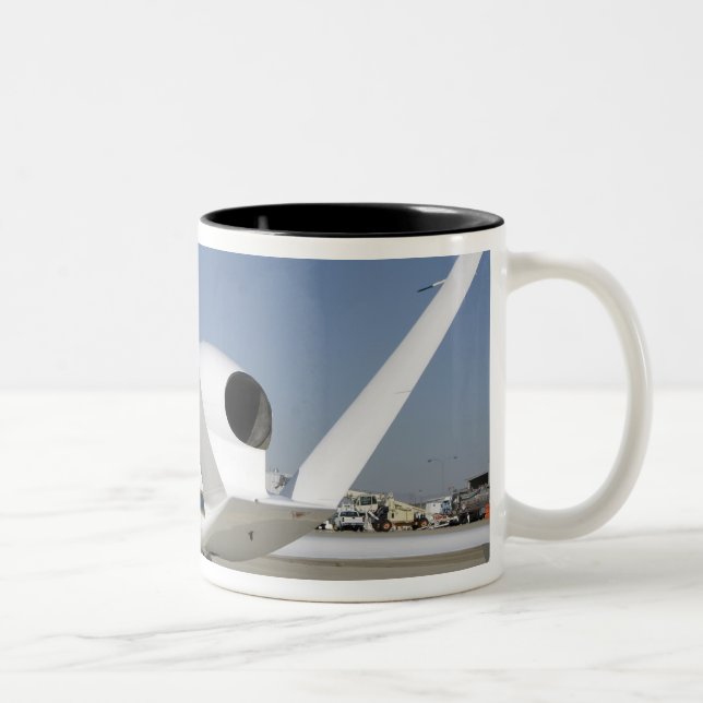 Global Hawk unmanned aircraft Two-Tone Coffee Mug (Right)