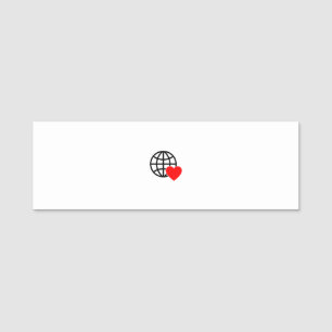 Global Heart Connection Custom Name Tag