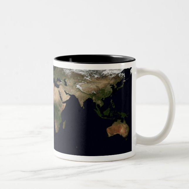 Global image of our world Two-Tone coffee mug (Right)