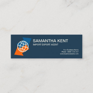 Global Import Export Logistic Arrows Mini Business Card
