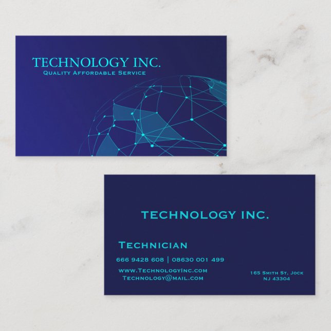 Global Information Technology Business Card (Front/Back)