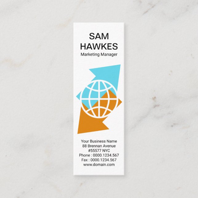 Global International Arrow Import Export Mini Business Card (Front)