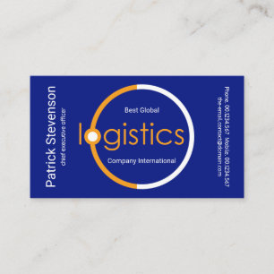Global Logistics Satellite Design Transportation Business Card
