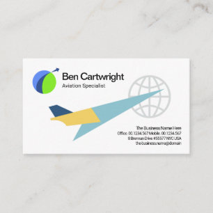 Global Logistics Super Jet Aeroplane Aviation Pilo Business Card