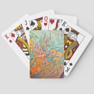 Global Map Playing Cards
