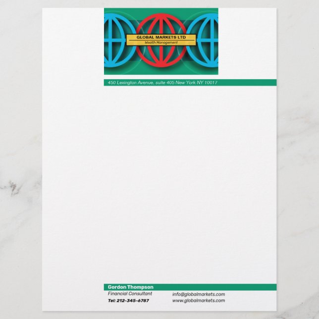 Global Markets Letterhead (Front)