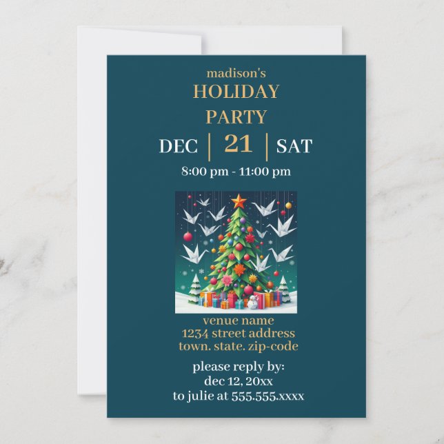 Global Mashup Christmas Holiday Party Invitation (Front)
