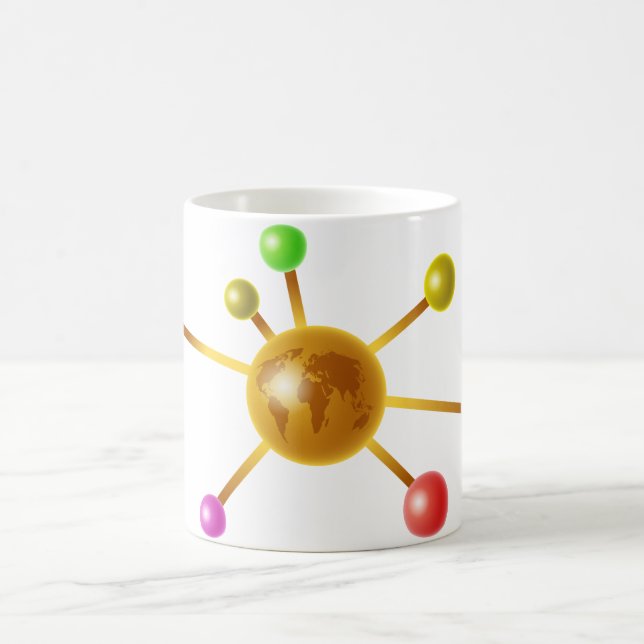 Global Molecule Coffee Mug (Center)