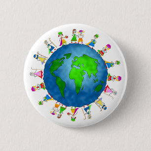 Global Nativity Kids 6 Cm Round Badge