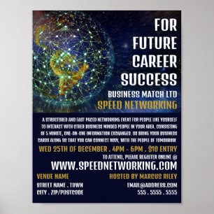 Global Networking, Speed Networking Event Advert Poster