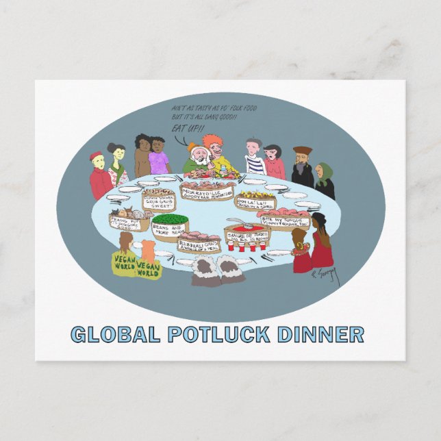 GLOBAL POTLUCK DINNER POSTCARD (Front)
