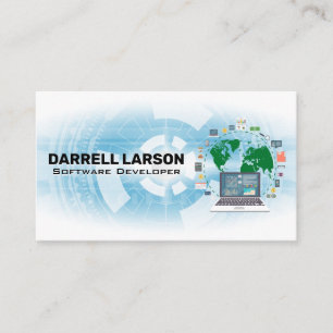 Global Tech   Computer   Engineer Business Card