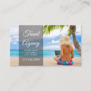 Global Travel Agency Agent Business Card