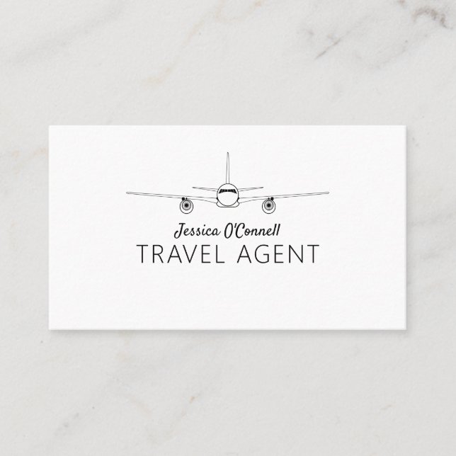 Global Travel Agency Agent Business Card (Front)