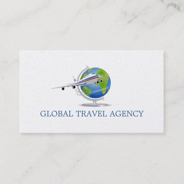 Global Travel Agency Agent Business Card (Front)