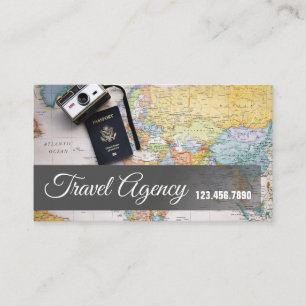 Global Travel Agency Agent Business Card