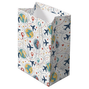 Global Travel Aviation Pattern (1) Medium Gift Bag