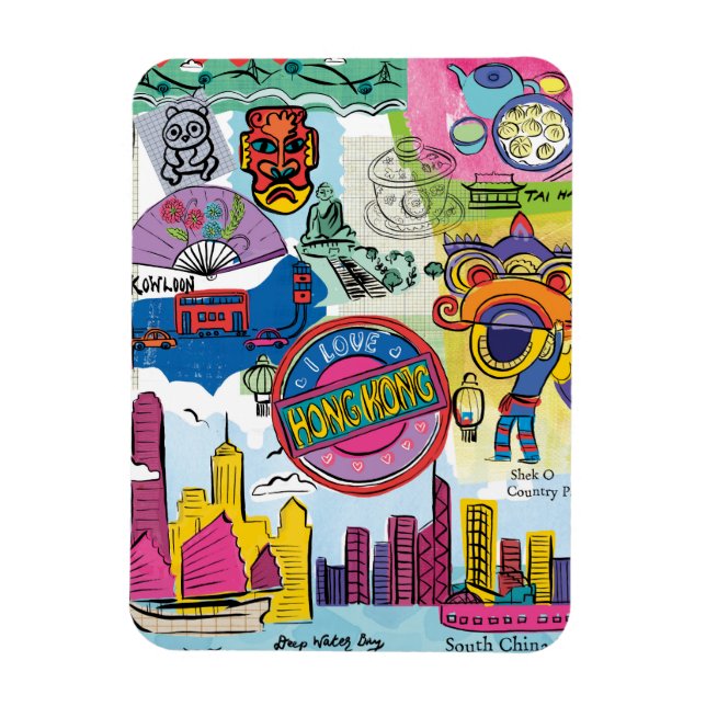 Global Travel - Hong Kong Magnet (Vertical)